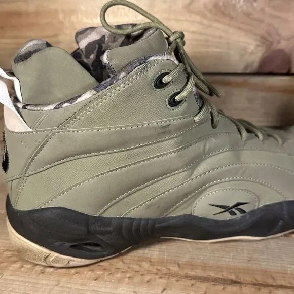 Mens 13 - Reebok Shaqnosis Cargo Green Khaki Black Barracks Camo Sneakers V61196
